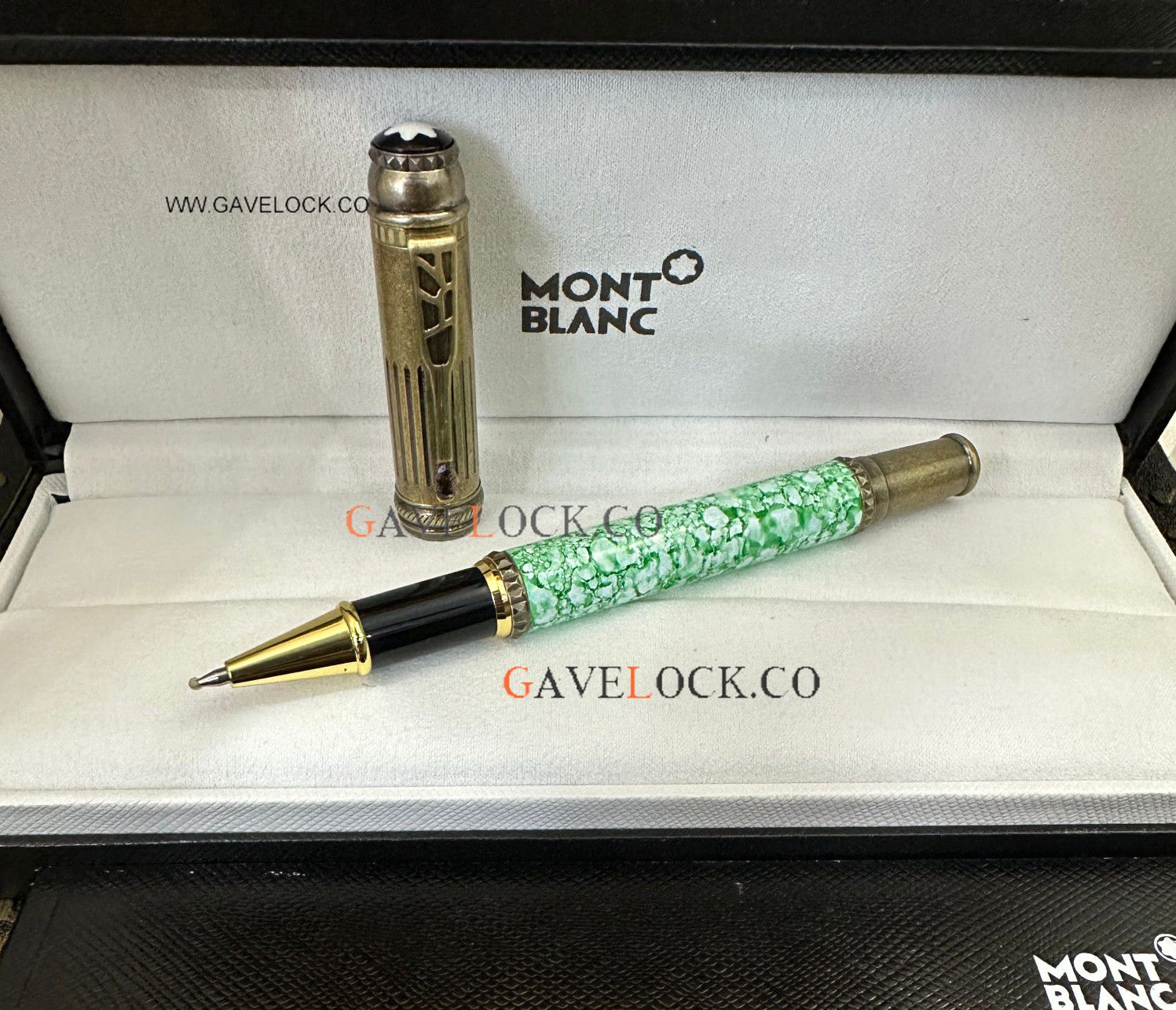 Antique Montblanc Replica Pens Scipione Borghese Green Rollerball